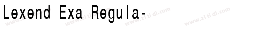 Lexend Exa Regula字体转换